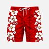 Suitmens Men's Men's Tiki Style Hawaiian Vacation Print Three-Piece Set 031