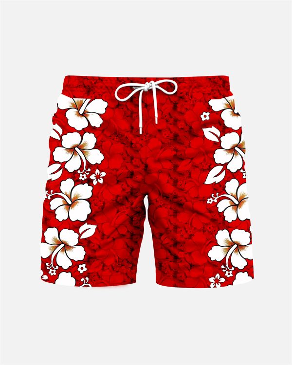 Suitmens Men's Men's Tiki Style Hawaiian Vacation Print Three-Piece Set 031