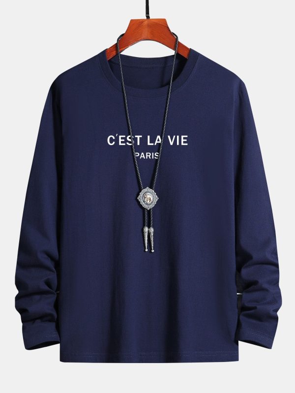 6d648ab55e6fcb09c813ec534518abe29933799f9ec835f8ab4cf0cb03892685.jpg Long Sleeve Paris Print Cotton T-Shirt