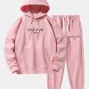 Paris Print Cotton Blend Hoodie & Jogger Pants