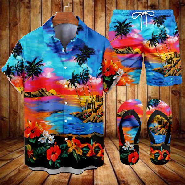 70e9e814f5330d117c699551e5dd08f5aebc44c902e70dc6688197dfffd2357c.jpg Suitmens Men's Men's Tiki Style Hawaiian Vacation Print Three-Piece Set 036