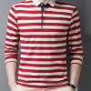 723767a6668afcdb2d5b310c26e48eed7e59dc777bde6f37ee37f397e1fc3946.png Men's Lapel Striped Polo Shirt