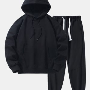 7370a0ef85144b19425eaf7b50c583c43d5ce171db5638009d7ac96146169070.jpg Basic Heavy Weight Drop Shoulder Relaxed Hoodie & Jogger Pants