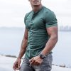 73e610ad3972a44c1e282277081984ba5980f912b88067b4e6f18257f005324c.jpg Men's Spring/Summer Henley Stretch Slim T-Shirt