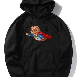 760a44c8e048dc42a9c4ee17a5e4ba9bbc091767bf4aebd5170b864ab7fff494.jpg Superhero Bear Print Hoodie