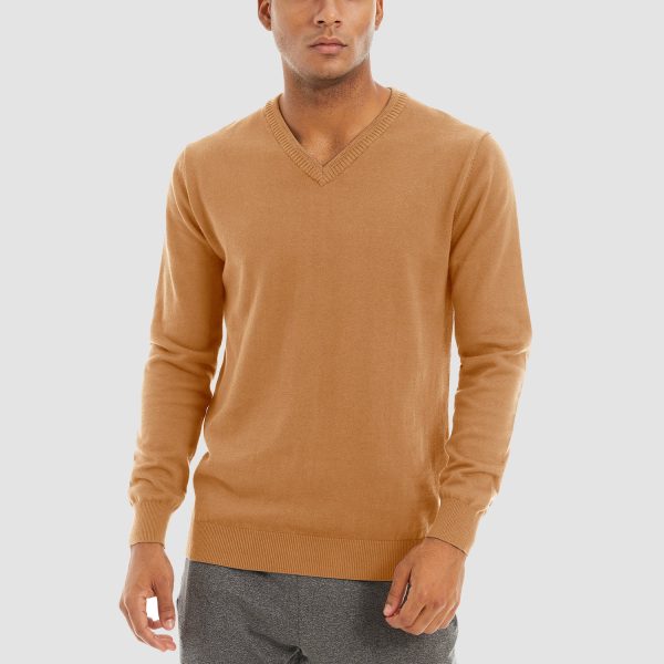 79e07e8e977f5bc48751b0534f3c70f3d2f821504de5e8e229ba087d9c4e96c9.jpg Men's Pullover Sweaters V-Neck Long Sleeve Cotton Sweatshirt