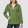 7a22175c5afcb0bb27a67cf5453faf2c604d621bebd46ef41f87ace6381b9210.jpg Women's Fleece Jacket Soft Full Zip Warm Long Sleeve with 2 Zipper Pockets Winter Jackets