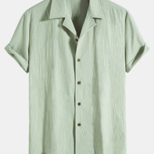 7a5310b7afdc72d5cf6d5cb6c856d86003816a9f4b5d07ceb74973fba41bf61b.jpg Textured Cotton Revere Shirt & 5" Shorts