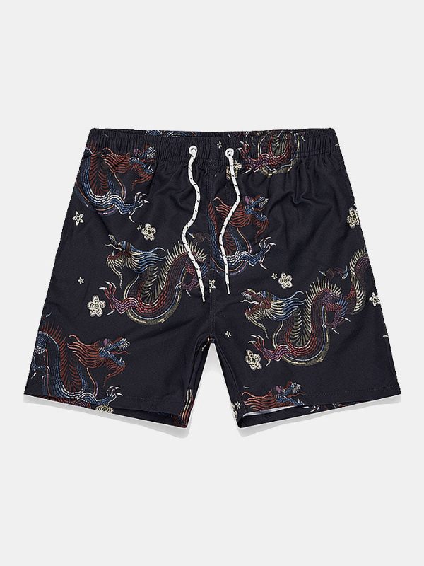 7c6478e76887d84a7a232af9f4b577b0cf70faed31e3207f467ddbec5796d889.jpg Dragon Floral Print Button Up Shirt & Dragon Print Swim Shorts