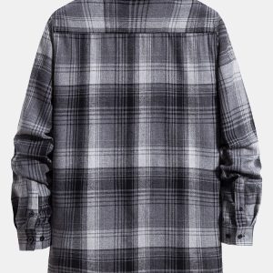 7d0ddc1bb4c1cfac391ab6d3b4bf6c4c81812c4c94575dda735c4f4af610e983.jpg Plaid Pocket Front Button Up Shirt