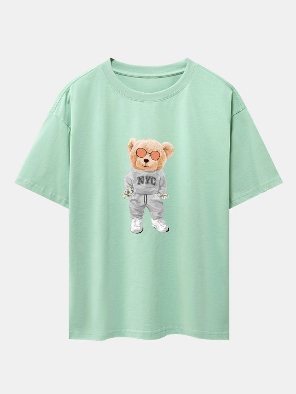 81beac68c979a9237371b740a6d1e42e8677b62258e93f1332b270aed03953bd.jpg Rich Bear Print Heavy Weight Oversize T-Shirt