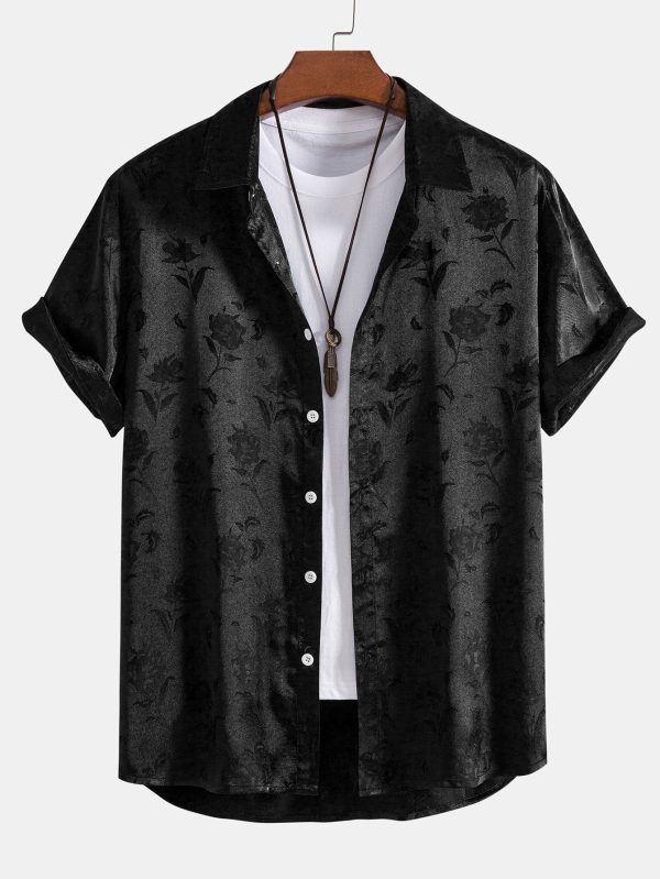 Satin Floral Shirt & 3" Satin Shorts