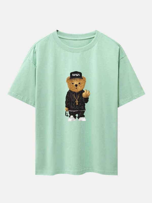 850d99b5bc8e2e598a872880636946ecb23cadde12ba5d9f15ec22188aa486b3.jpg Hip Hop Bear Print Heavy Weight Oversize T-Shirt