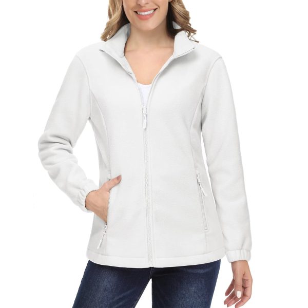 867bc8ec0955f2cf092cd2ccb7dda316646b145be68d707a20017b2d27db6c95.jpg Women's Fleece Jacket Soft Full Zip Warm Long Sleeve with 2 Zipper Pockets Winter Jackets