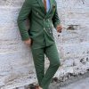 87232f40389e0772acb8418cc34298f6b0da8693d71d0fdc93c5de58d8ed81b1.jpg Business Solid Lapel Collar Double Breasted Blazer & Pants 2Pcs Set