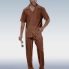 87404db1a4a888b1d01043dfe90aedb9eafa473cdb6b19a730e62d1c87caeb32.jpg Suitmens Men's Solid Short Sleeve Walking Suit 3 Colors