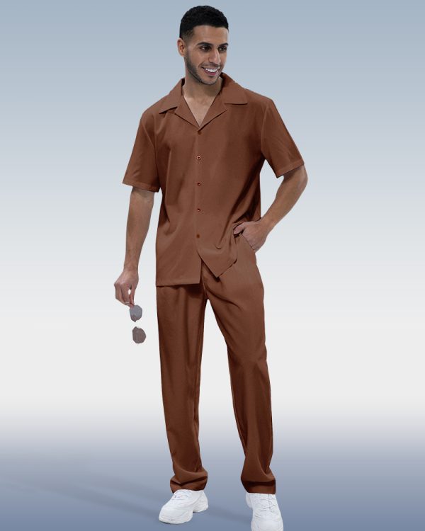 87404db1a4a888b1d01043dfe90aedb9eafa473cdb6b19a730e62d1c87caeb32.jpg Suitmens Men's Solid Short Sleeve Walking Suit 3 Colors