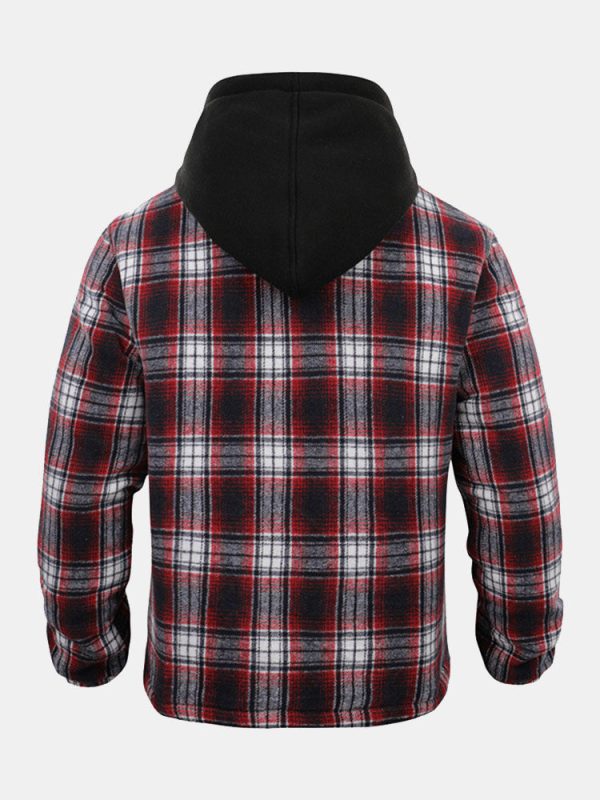 87bbbaa1badf92f7a08fdc8016493158f34da83e53764206be7873c72bf6eb8c.jpg Quilted Lined Flannel Hooded Plaid Coat