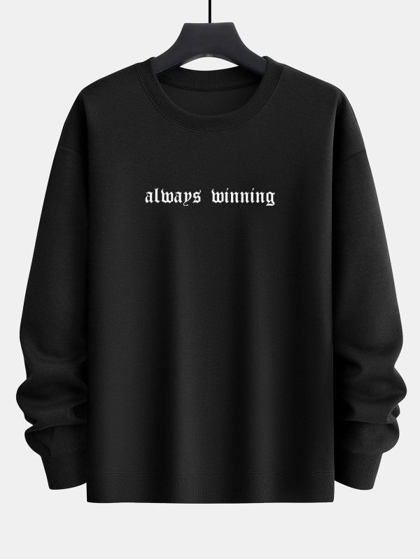 Skull Hand Ace of Hearts Back Print Relax Fit Sweatshirt