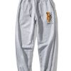 Robot Bear Print Jogger Pants