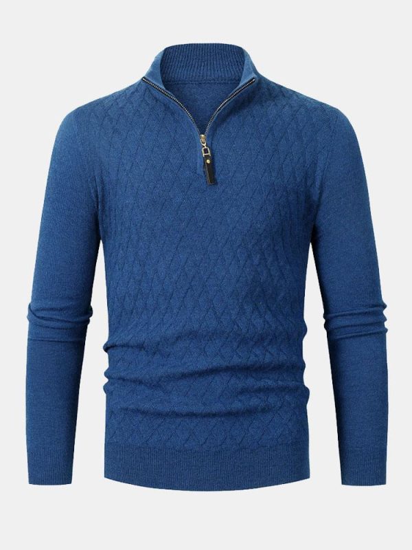 8d5f4b0b6145abff05817e12df61a6b5f964500aa02ee33a39e00ac92790670d.jpg Diamond Mock Neck Quarter Zip Sweater