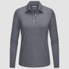 Women's Polo Shirts Long Sleeve UPF 50+ Sun Protection Golf Shirts Quick Dry Athletic Workout Collared Shirt
