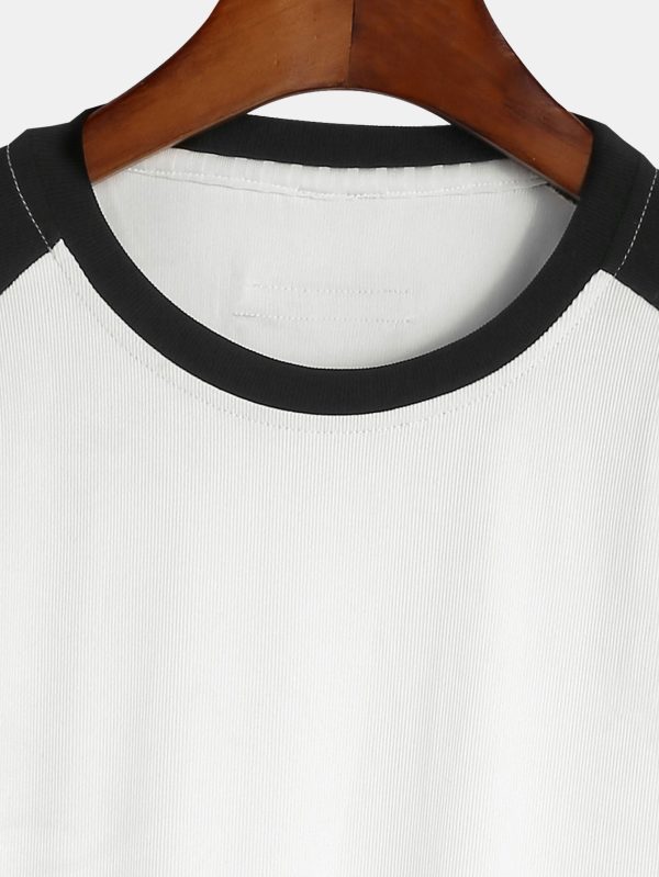 9ab9aa6e956ad89a01bbf429f5e83c652e3c85f25dc7ba1284d8a6ce054b89a4.jpg Muscle Fit Paneled Textured T-Shirt