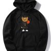 Basketball Bear Print Hoodie