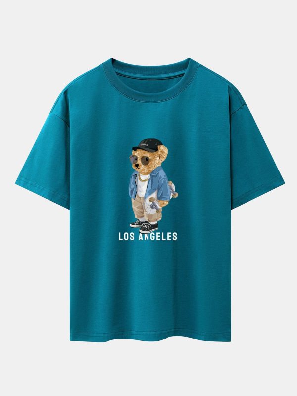 9f1dfb0831009c22acefcddd36d011dcb8b41bfabbef3caba6ced3a7d24eab37.jpg Los Angeles Skate Bear Print Heavy Weight Oversize T-Shirt
