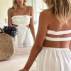 Ruffle Plain Off-Shoulder Mini Dress