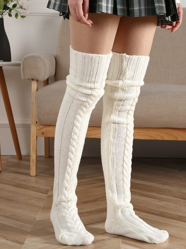 a024c733dd4ff7cf88f1abe301b119216da0aca08514481452db09dd57124769.jpg Solid Over The Knee Socks