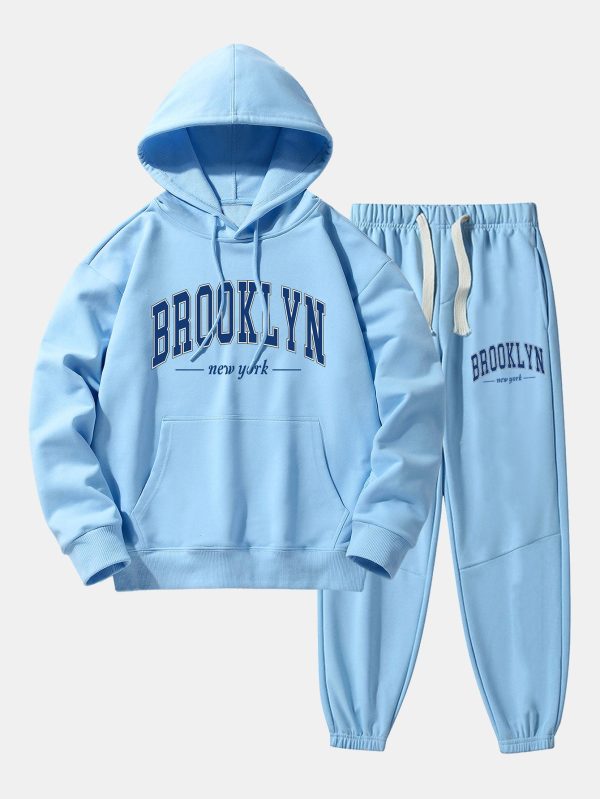 a4f181b01f36845bf3116a59749d8ec0d32be72ed2d8a8ffd1693ac7755f9666.jpg Brooklyn Print Cotton Blend Hoodie & Jogger Pants