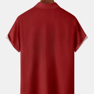 a5162ba30d98cc24f82192862793d384d813402ecf795c7d8cb865f5ad37399e.jpg Christmas Gnomes Chest Pocket Short Sleeve Bowling Shirt