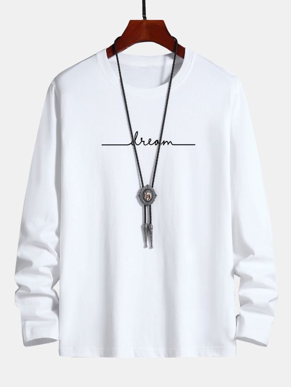 a7d26776de5d8ba0201abb70c98befe2d7e0096e11d4dc9c96f119cf03d4c80c.jpg Long Sleeve Dream Print Cotton T-Shirt