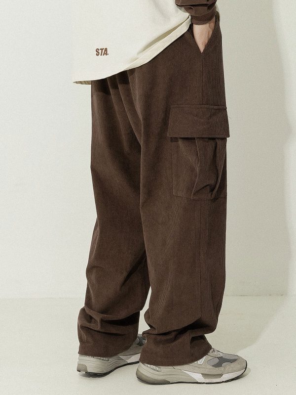 ac2a607451365cb15e00c6515c52bf0b6866aed5cac772afb352e22563b4afb6.jpg Loose Fit Corduroy Cargo Pants