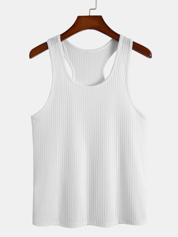 b158358e426439cd7b5ada7b5fc75e9eea734af1734eb5909e491c7e68cb8b7a.jpg Basic Slim Ribbed Racer Back Tank