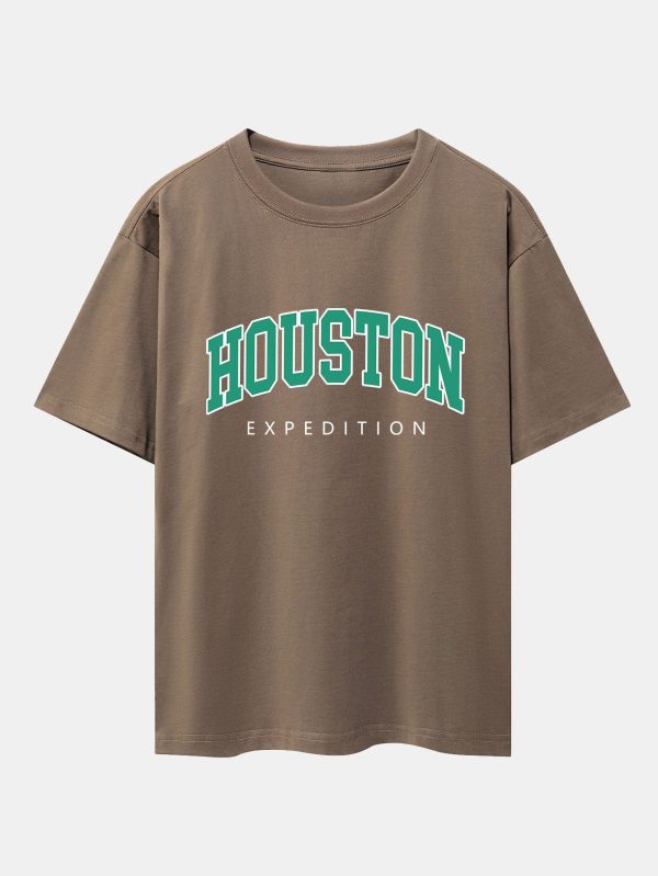 b2273fb69943047892029a9d8451c4ef6ab79c88101d8aff2348ecb36bddd191.jpg Houston Print Drop Shoulder Oversize T-Shirt
