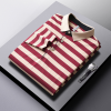 b2c46a8b07e1ca5d54f9f39d498b6d5b78e7b4e74d0d8febc8bc6a7b37fd3102.png Men's Lapel Striped Polo Shirt