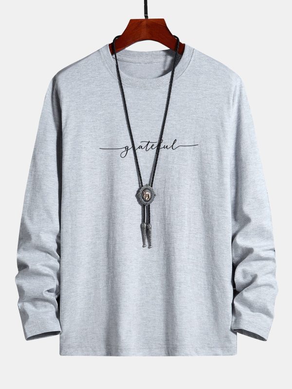 b4fdecd69f7467b38ce461df34f6795d7047aef148acfdc775b3abc0ee285bba.jpg Long Sleeve Grateful Print Cotton T-Shirt