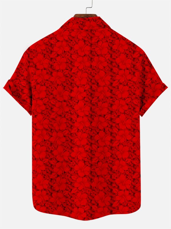 Suitmens Men's Men's Tiki Style Hawaiian Vacation Print Three-Piece Set 031