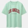 bcccb8211d09338e9e2ddbfda60ae9152744ec44550fe12f59ff4062c47c68f9.jpg Los Angeles Print Drop Shoulder Oversize T-Shirt