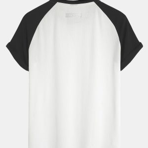 bdf04102935e739e7ff0bad2cc488780071ddef883e313601b69a04dee44b893.jpg Muscle Fit Paneled Textured T-Shirt