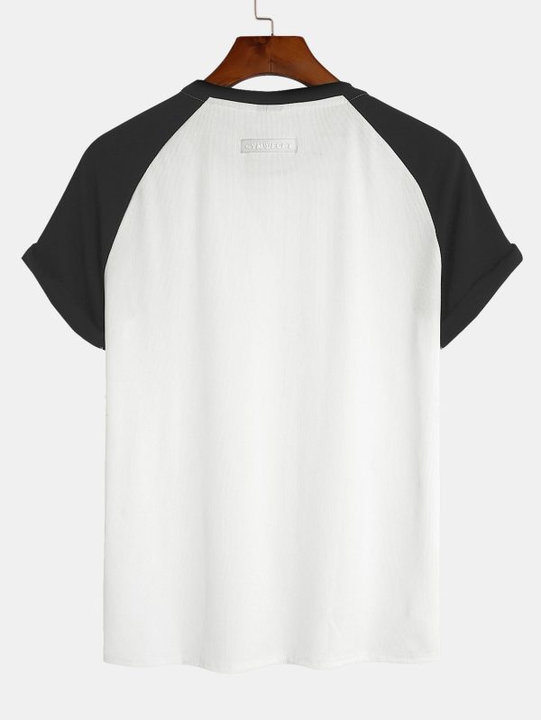 bdf04102935e739e7ff0bad2cc488780071ddef883e313601b69a04dee44b893.jpg Muscle Fit Paneled Textured T-Shirt