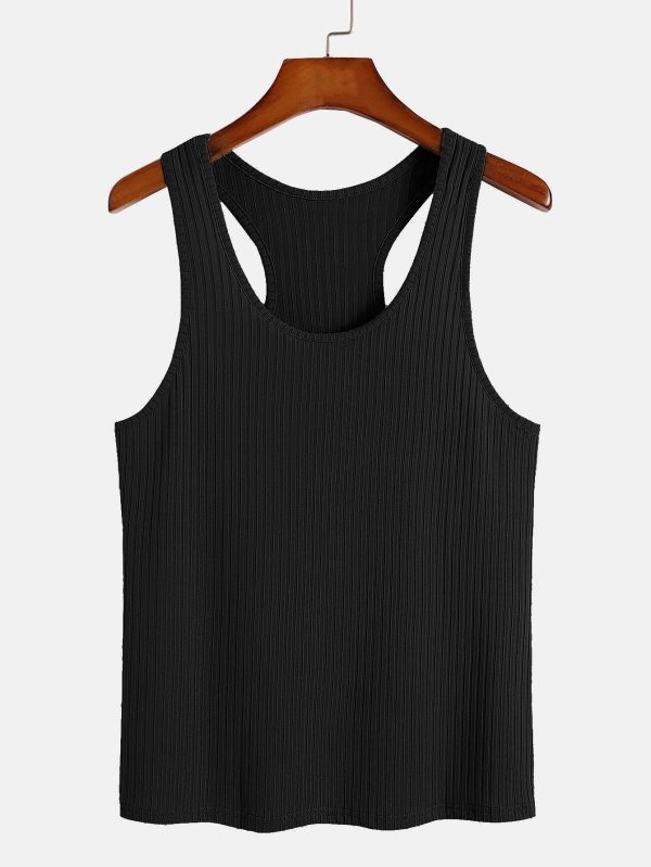c01adde75570034b3735e5828b9e253b6040a9fa54111b97f7f90b2b85ce8ded.jpg Basic Slim Ribbed Racer Back Tank