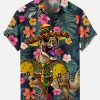 Suitmens Men's Tiki Party Hawaiian Vacation Print Three-Piece Set 029