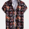 c08357c0512648ed7b80cad47df7d8ff7af70ce5bd46fdea2b9fc1969a0a4f8d.jpg Dragon Floral Print Button Up Shirt & Dragon Print Swim Shorts