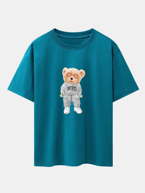 c09dccad38d9dfde845258710f77a7c2bfbae5086b3f984086eb37c356c21f0a.jpg Rich Bear Print Heavy Weight Oversize T-Shirt