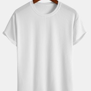 c34ea95184d214b984097d54f5c4db3e1a530ba6b05a725721831291a16d3a39.jpg Basic Slim Fit Ribbed T-Shirt