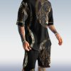 c7d00bb3c8bf26e38239eb182517a07c04eec73bc6280cfd57886400ef458143.jpg Men's Tiger Print Short Sleeve Two-Piece Set 3 Colors