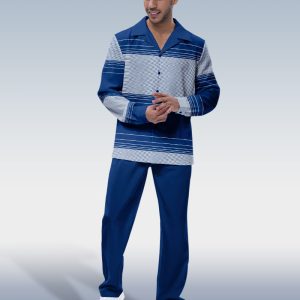 c82015dd9f0b10ee1466b98610c3932d3bc35537d515984c4ea477cfd68a1383.jpg Suitmens Suitmens Men's Navy Line Long Sleeve Walking Suit